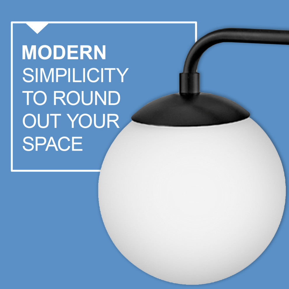 Lark Julep Bathroom Vanity Light, Black, 1 Light