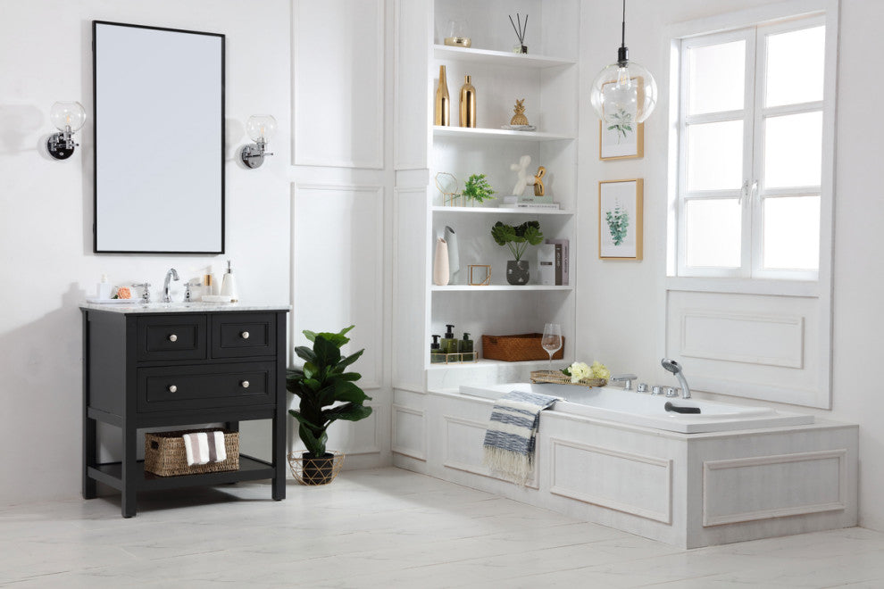 Matilda 30" Single Bathroom Vanity Set, Black