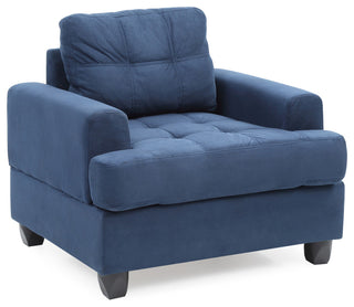 Lockhart Suede Chair, Navy Blue