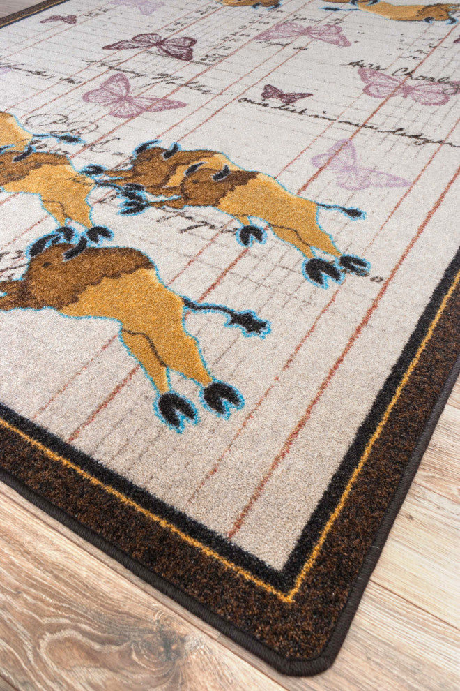 Buffalo Run, Sand, 4'x5'