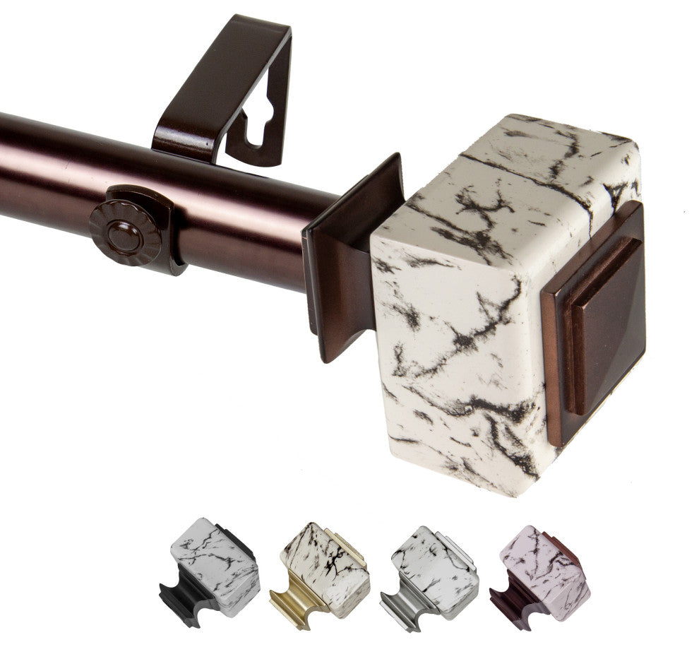 Brielle 1" Diameter Curtain Rod, Bronze, 160-240"