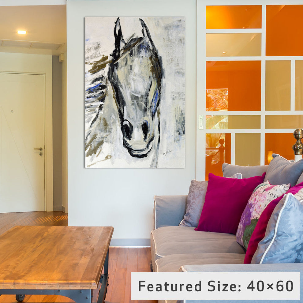 "Picasso's Horse I" Print by Julian Spencer, 40"x26"x1.5"