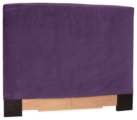Sterling King Headboard Slipcover, Bella Eggplant