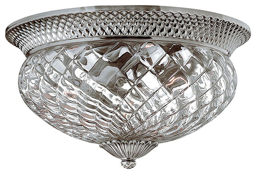 Hinkley Plantation Medium Flush Mount, Polished Antique Nickel