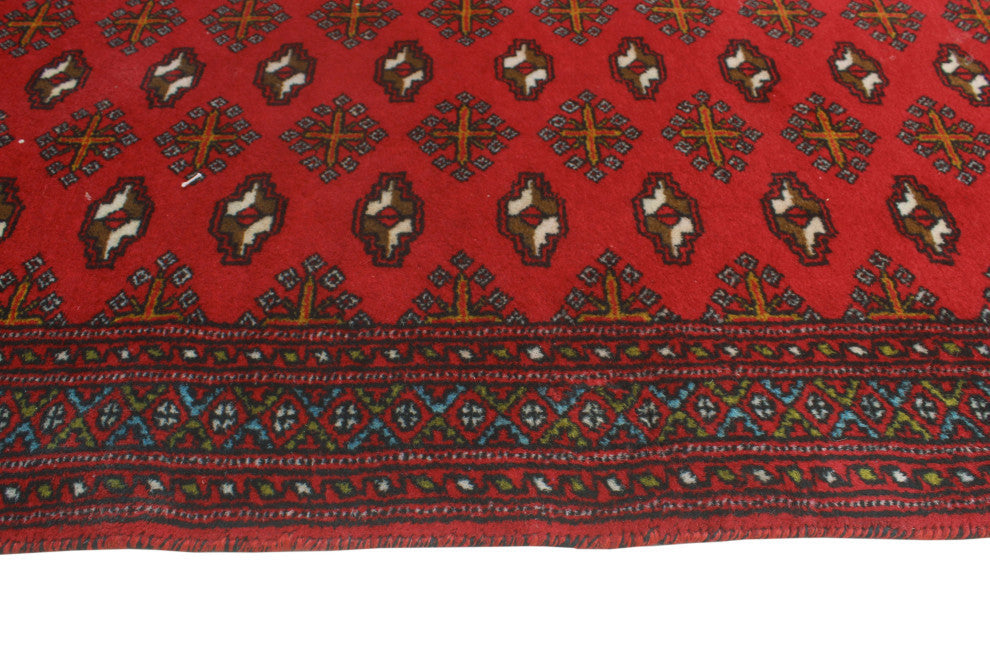 Vintage Distressed Ainsley Red/Brown Runner, 3'2x9'6