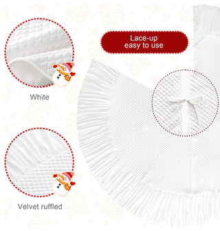 72"D Velvet Ruffled Christmas Tree Skirt