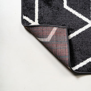 Tumbling Blocks Modern Geometric Black/White 8'x10' Area Rug