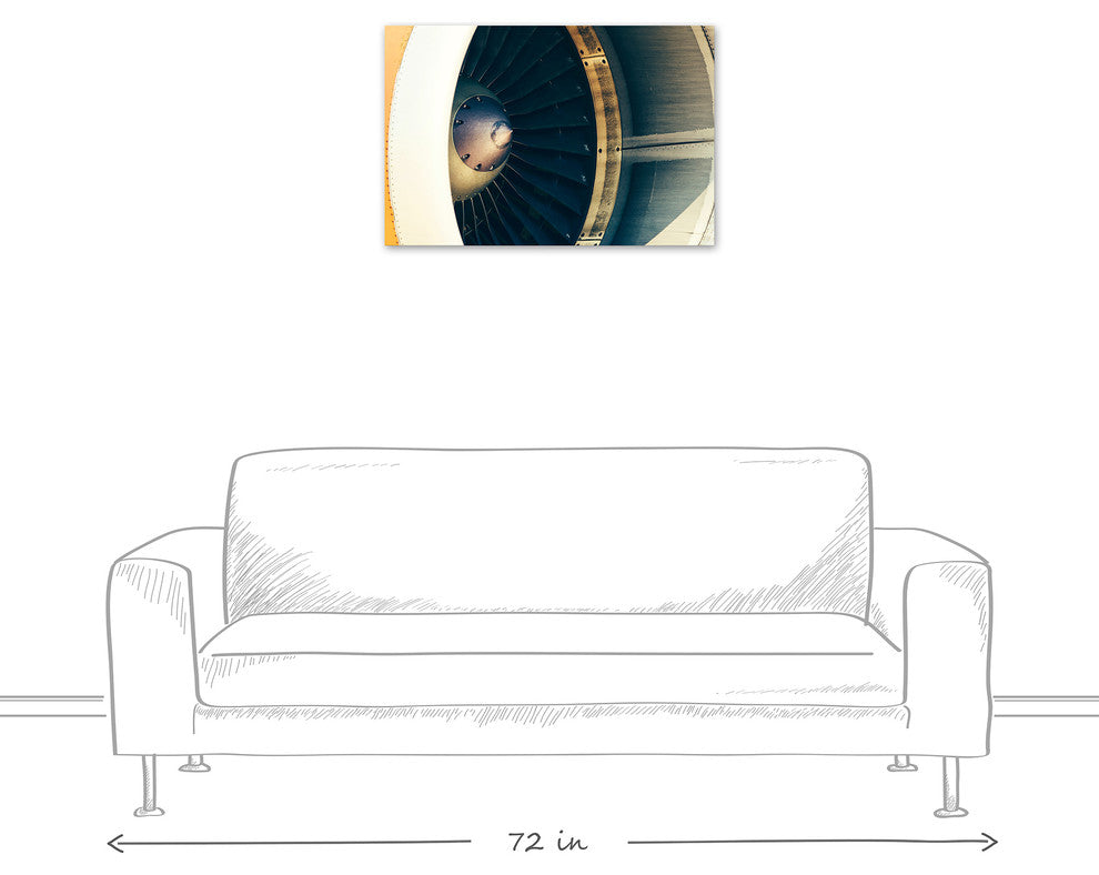Plane Turbine Engine 20"x30" Print on Canvas