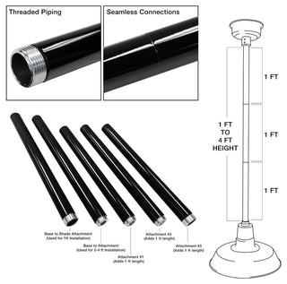 Blackspot LED Pendant Light, White, 10"