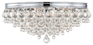Crystorama Lighting Group 138 Calypso 6 Light 20"W Flush Mount - Polished