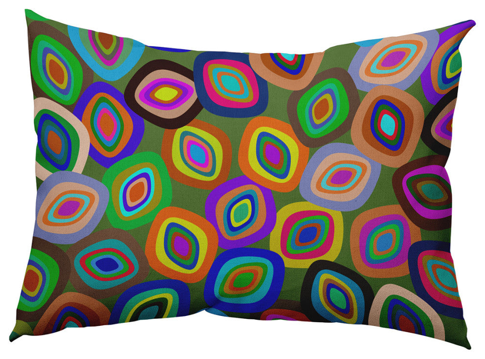 Modern Leaf Pile Accent Pillow