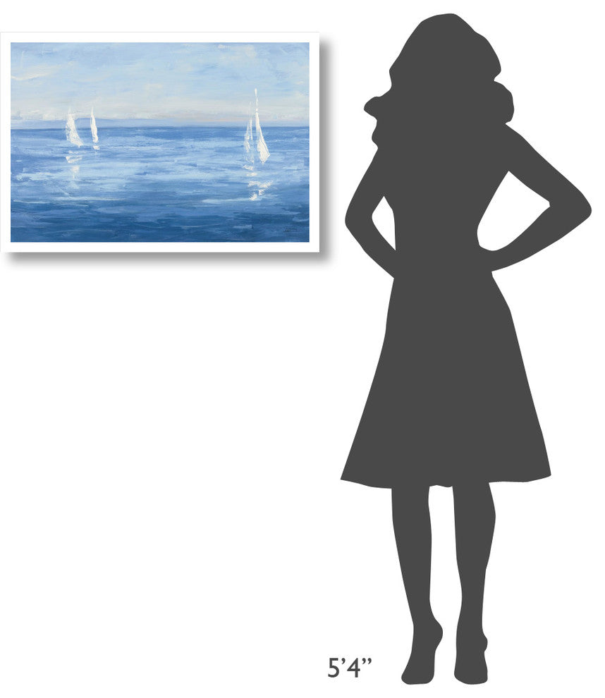 "Open Sail with Turquoise" Digital Paper Print by Julia Purinton, 32"x22"