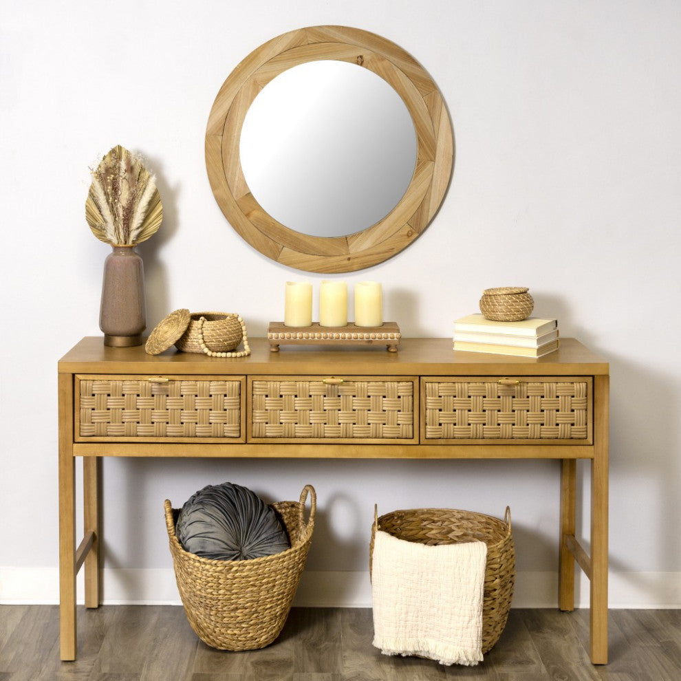 Three Slot Wooden Candle Holder