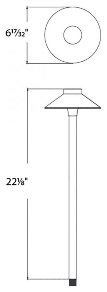 Tiki LED 12V Area-Light 2700K, Bronze