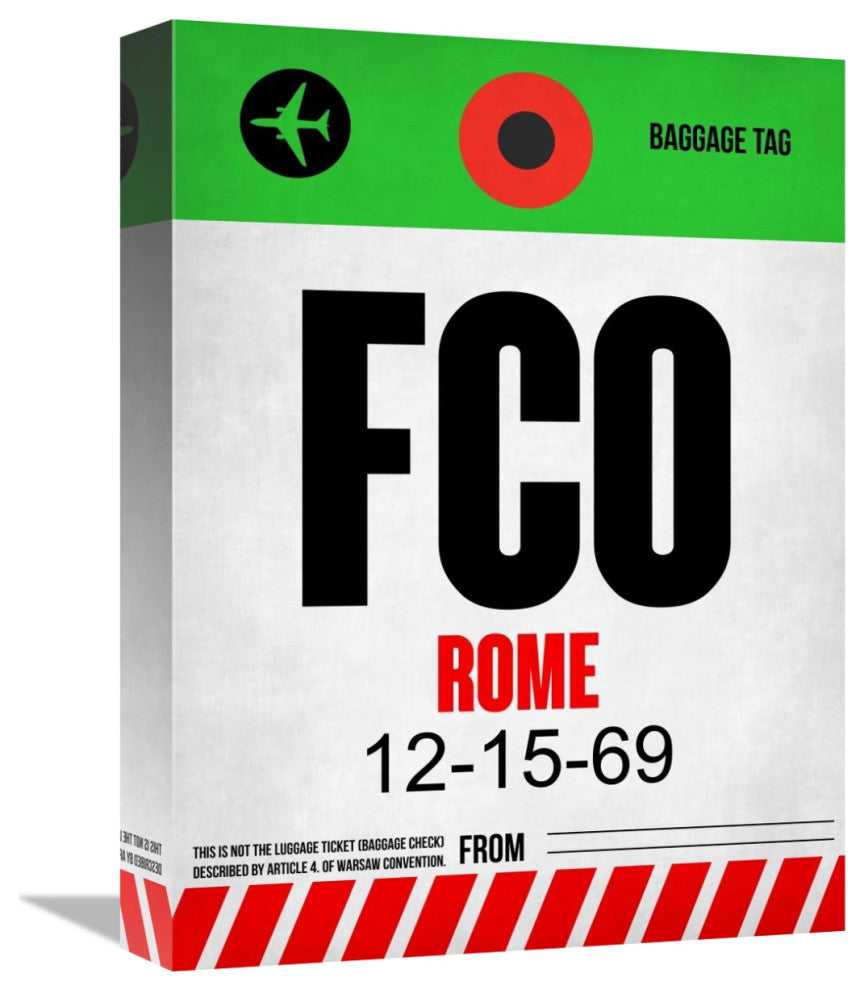 "FCO Rome Luggage Tag 1" Fine Art Print