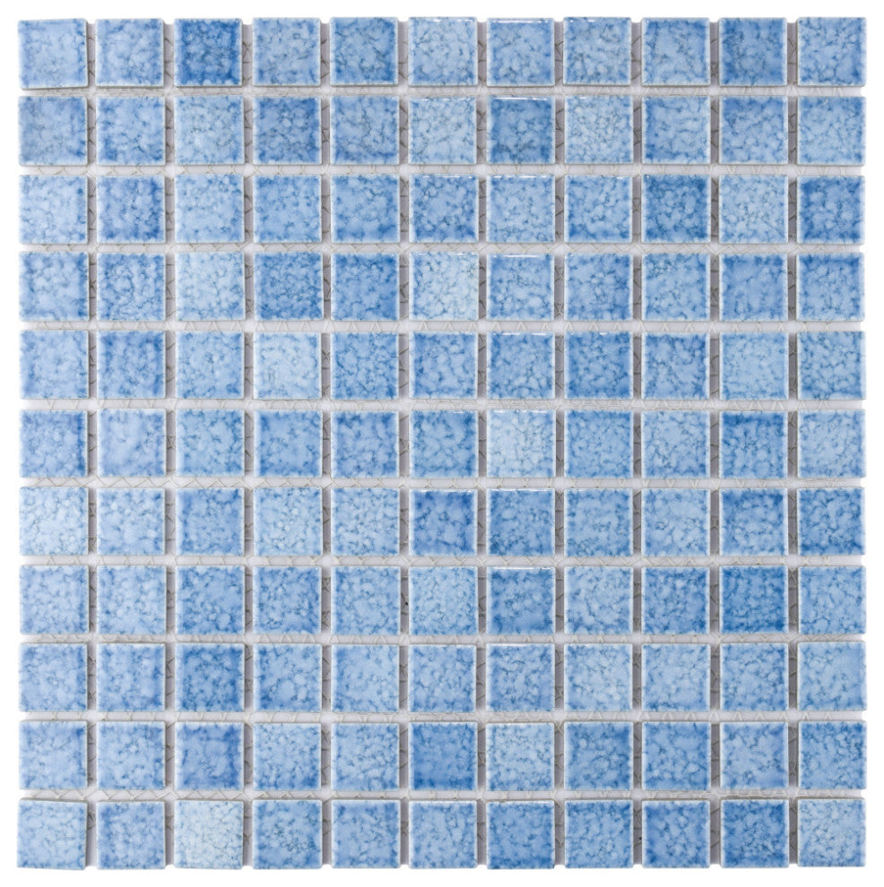 Fountain Square Blue Porcelain Floor and Wall Tile