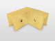 78"x40"x34" Frameless 90 Degree Shower Enclosure Wall Hinge, Satin Brass