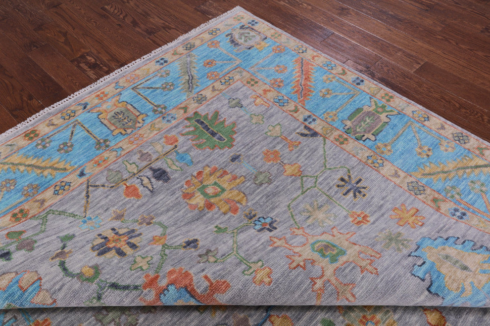 Turkish Oushak Hand Knotted Wool Rug 9' 0" X 11' 10" - Q13309