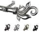 Giles 13/16 inch dia. Curtain Rod, Satin Nickel, 120"-170"