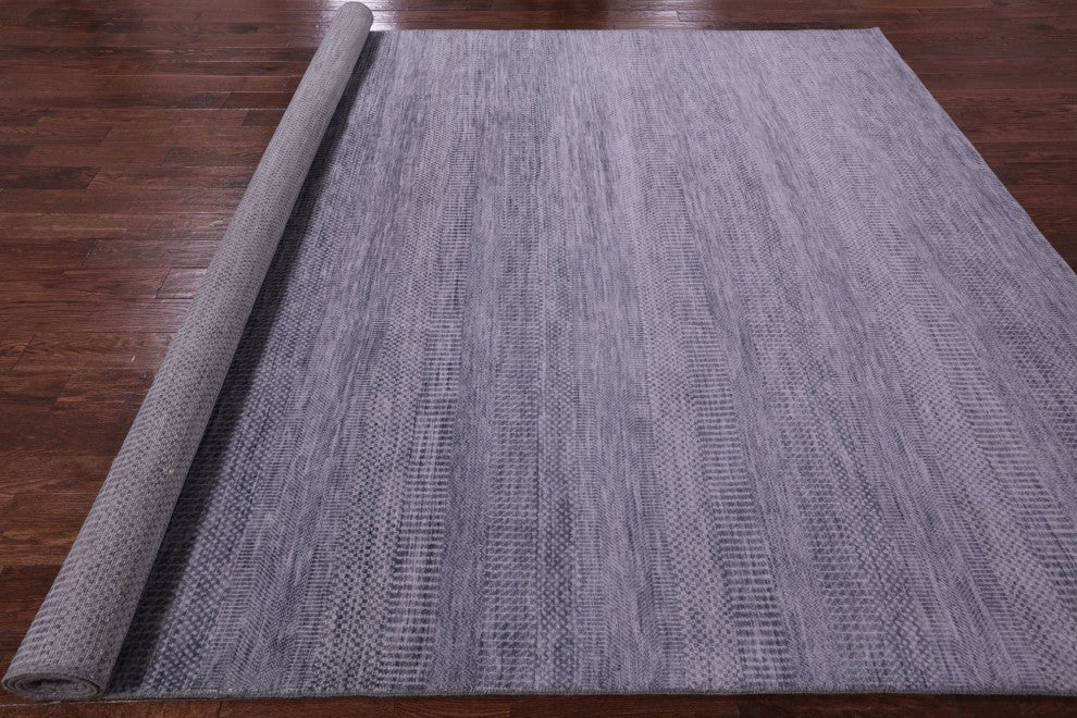 8' 10" X 11' 8" Savannah Grass Handmade Wool and Silk Rug Q12006
