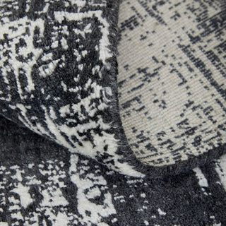 Eshwar R8929 Modern/Industrial/Global Rug, Black/White, 9'x12'