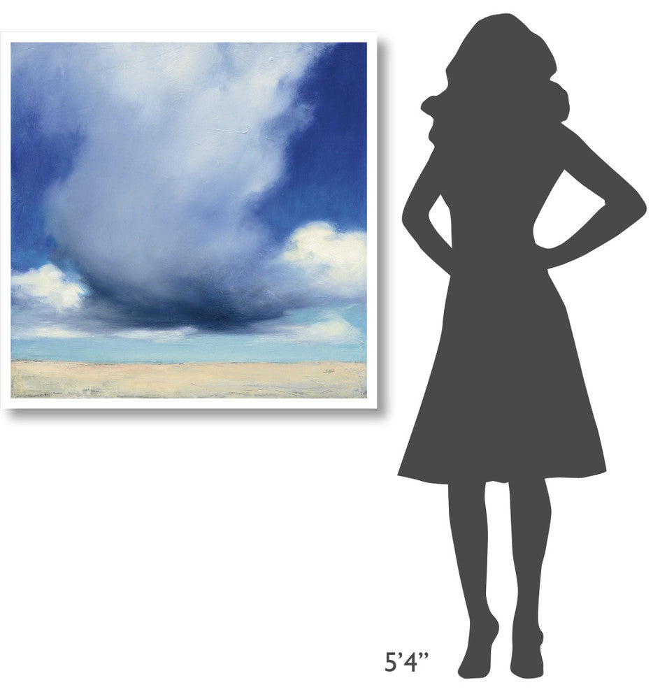 "Beach Clouds I" Digital Paper Print by Julia Purinton, 38"x38"