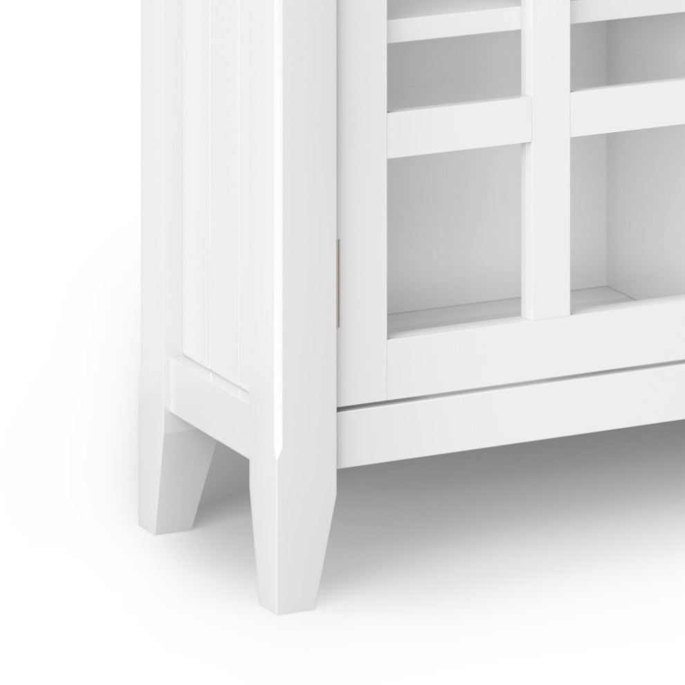 Acadian SOLID WOOD Wide Entryway Storage Cabinet, White