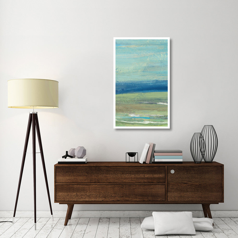 "Azure Wave Panel II" Digital Paper Print by Albena Hristova, 28"x46"