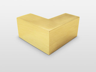 78"x60"x32" Frameless 90 Degree Shower Enclosure Wall Hinge, Satin Brass