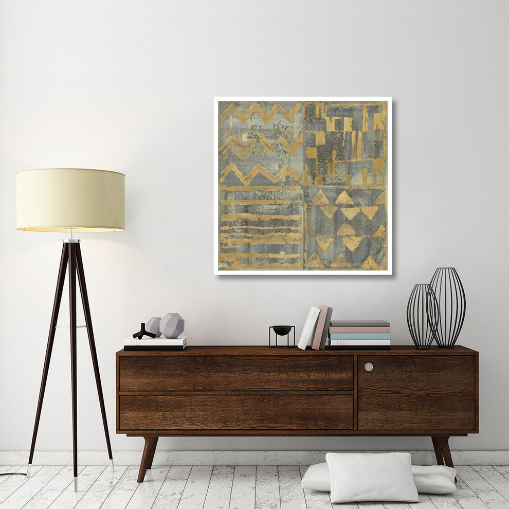 "Gold Tapestry VII" Digital Paper Print by Albena Hristova, 42"x42"
