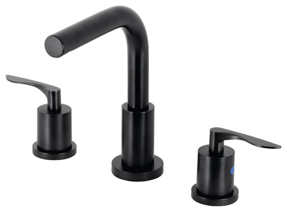 FSC8950SVL Widespread Bathroom Faucet With Brass Pop-Up, Matte Black