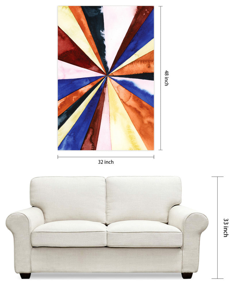 "Desert Layers 3" Abstract Wall Art Frameless Free Floating Tempered Art Glass