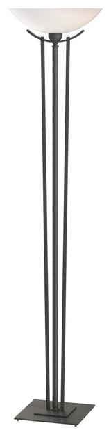 Taper Torchiere, Natural Iron Finish - Opal Glass