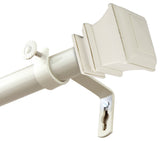 Michel 1" Curtain Rod, White, 120-170"
