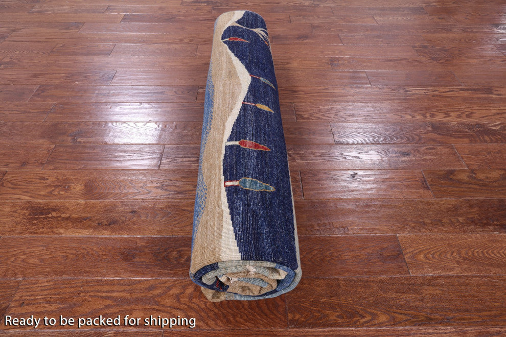 8' 2" X 9' 7" Handmade Persian Gabbeh Tribal Rug Q10589