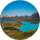 Fantastic Calm Landscape Of New Zealand, Landscape Round Wall Art, 36"