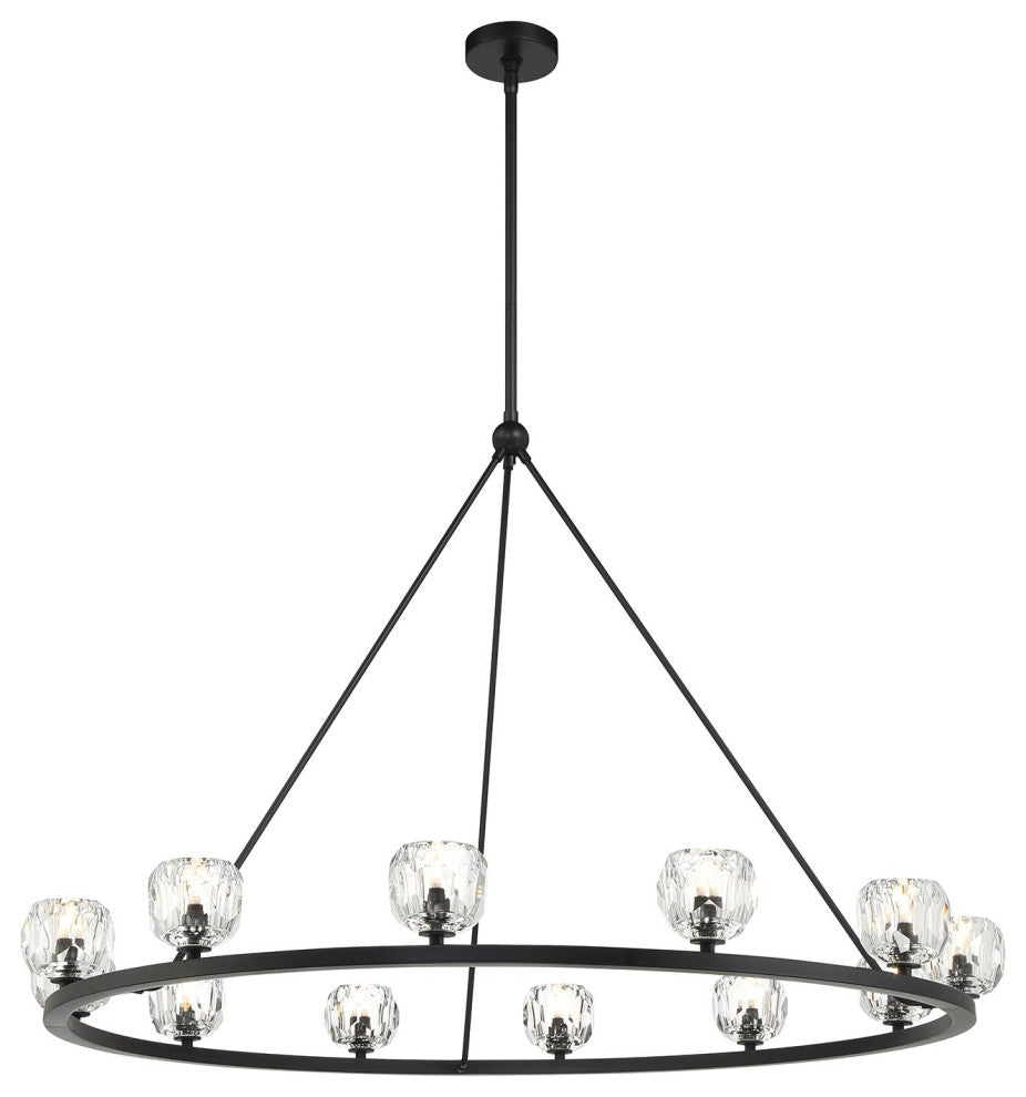 Aragon LED Chandelier, Matte Black