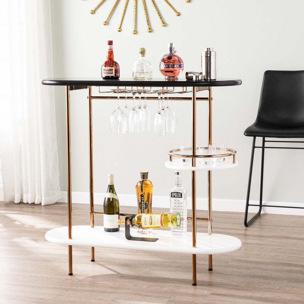 Vera Wine/ Bar Table w/ Glassware Storage