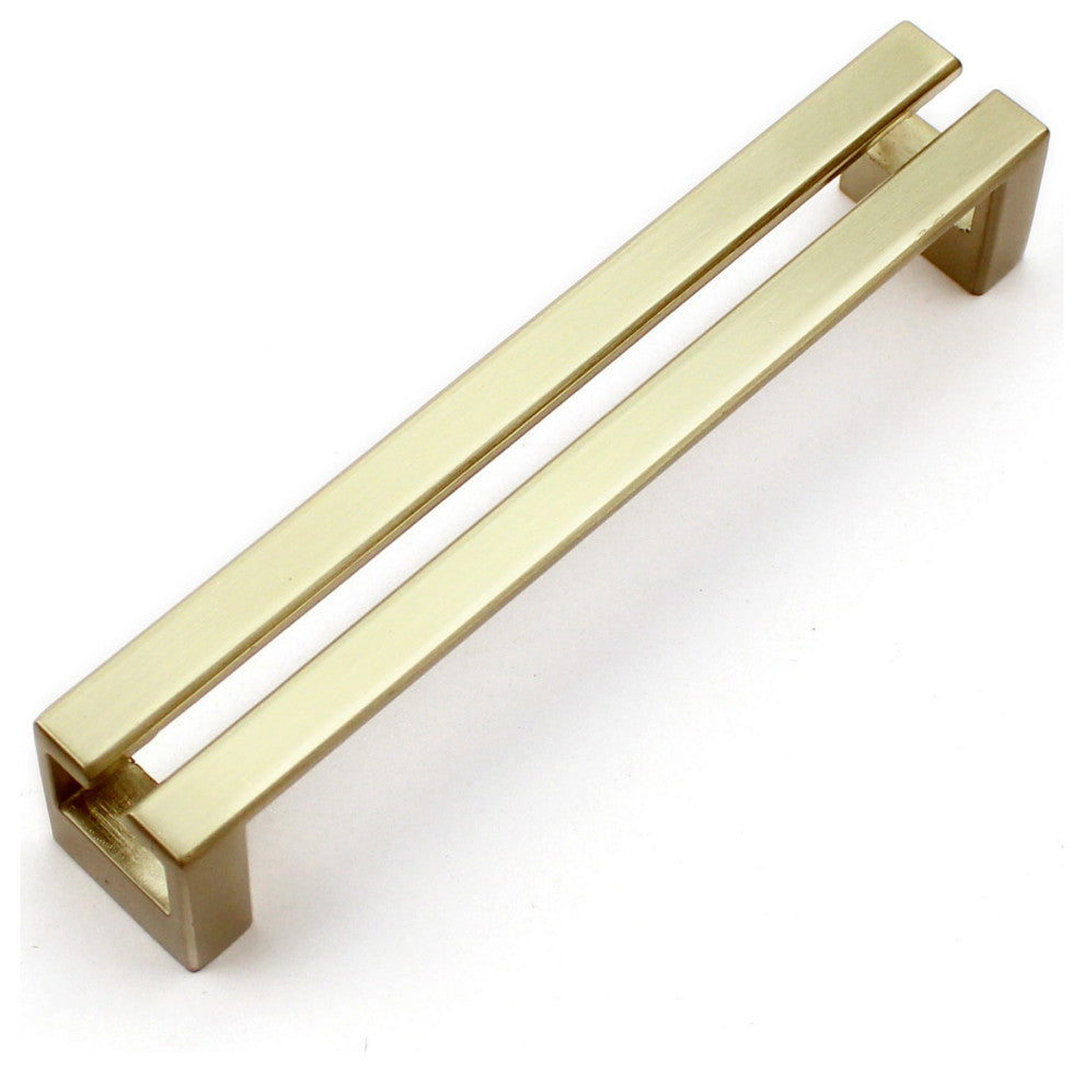 Dowell Series 3137 Handles, 128mm/5" CTC, 10-Pack, Brushed Brass