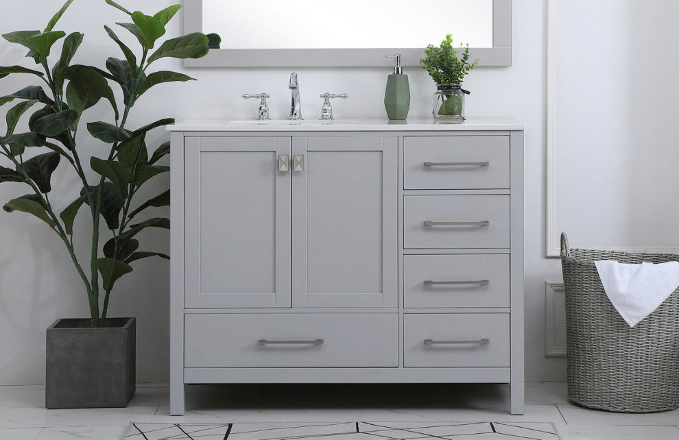 Isabel Grey 42" Single Sink Bathroom Vanity