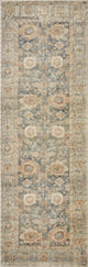 Margot Oriental Ocean/Spice Area Rug, 2'6"x9'6"