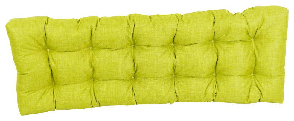 60-inch by 19-inch Tufted Solid Outdoor Spun Polyester Loveseat Cushion