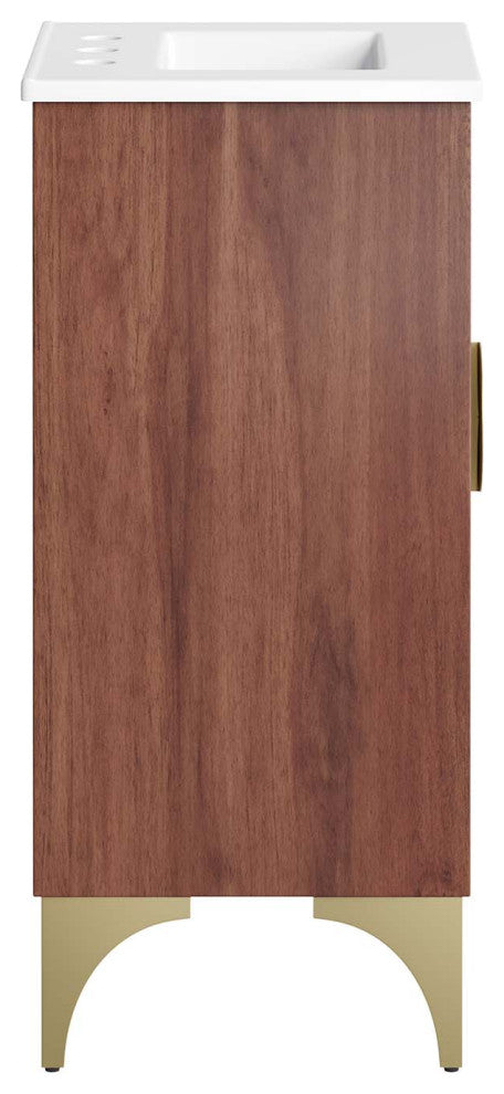 Daylight 18" Bathroom Vanity, White Walnut