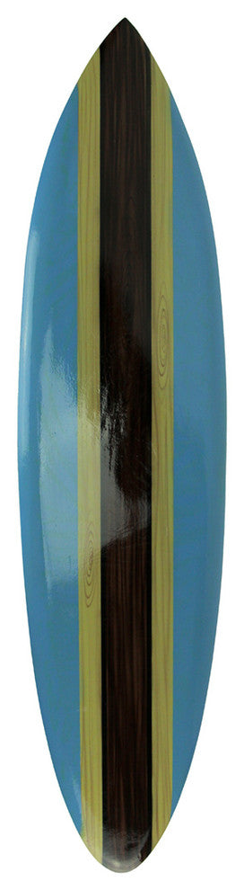 Striped Wooden Surfboard Wall Hanging 39 inch