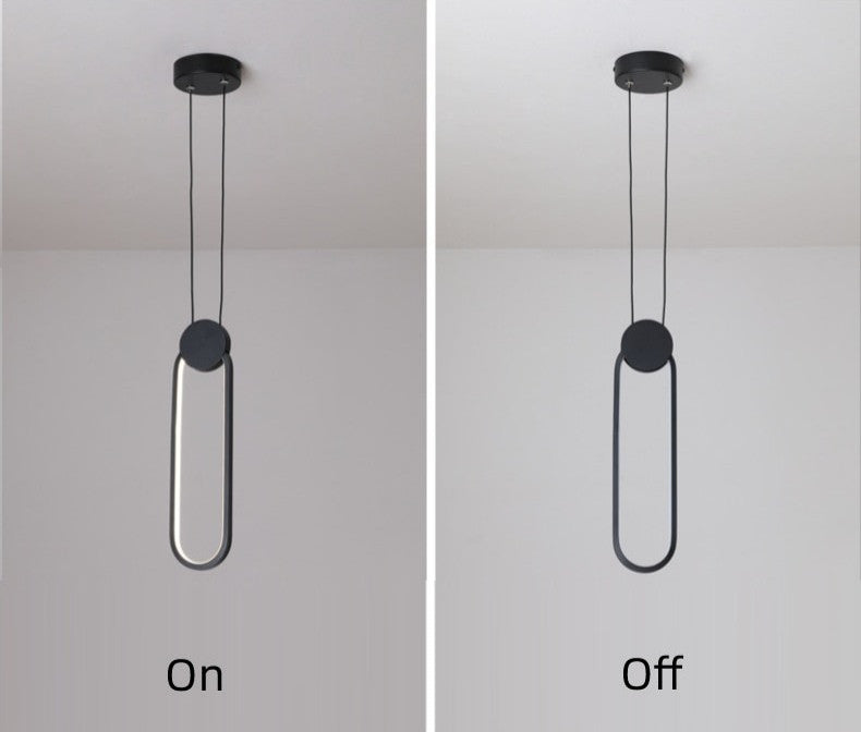 MIRODEMIÂ® Bouyon | Modern LED Minimalist Creative Long Pendant Light, Oval