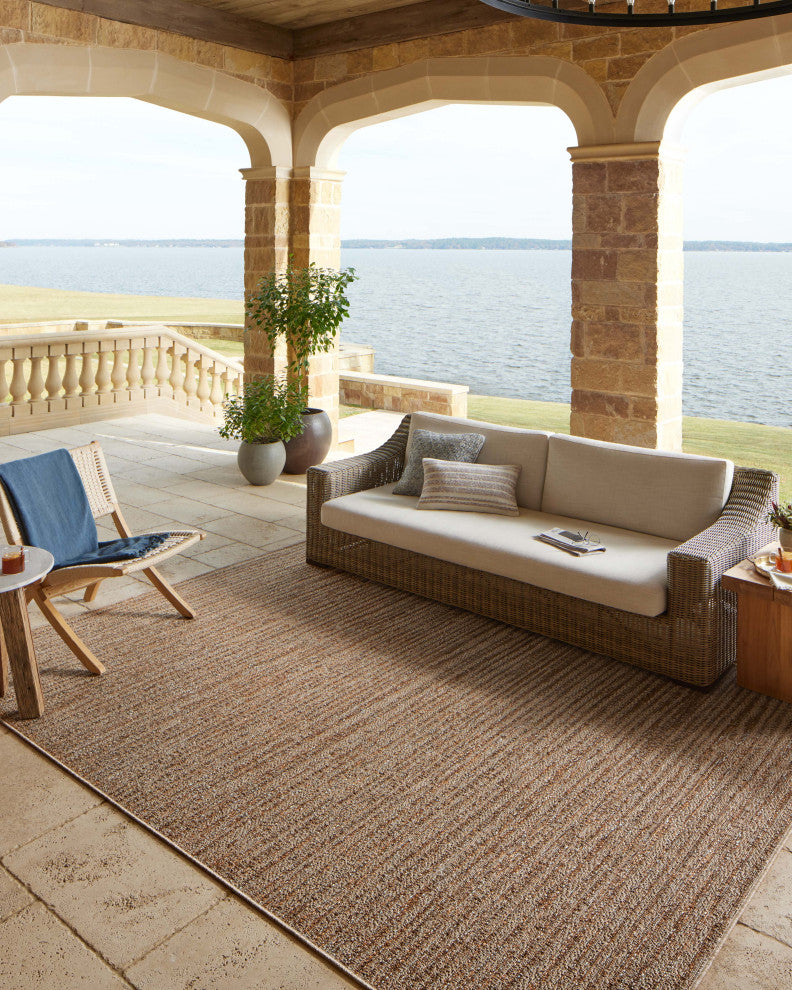 Loloi II Merrick Oatmeal / Multi 7''-8" x 7''-8" Round Area Rug