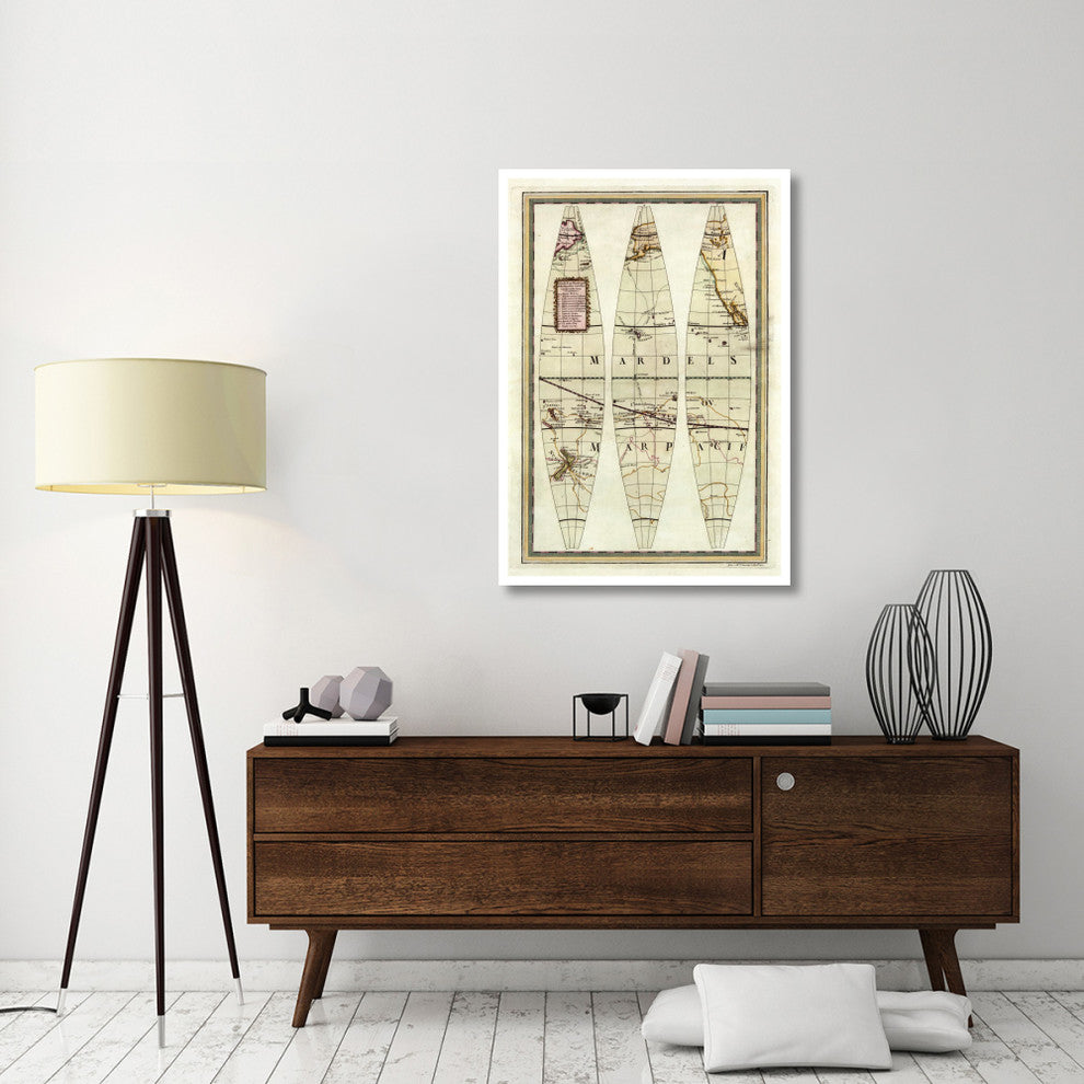 "Globo Terrestre II, 1792" Print by Giovanni Maria Cassini, 32"x46"