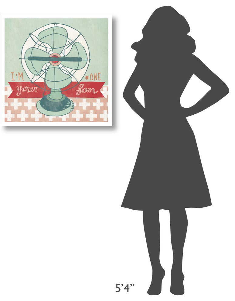 "Retro Fan" Digital Paper Print by Mary Urban, 26"x26"