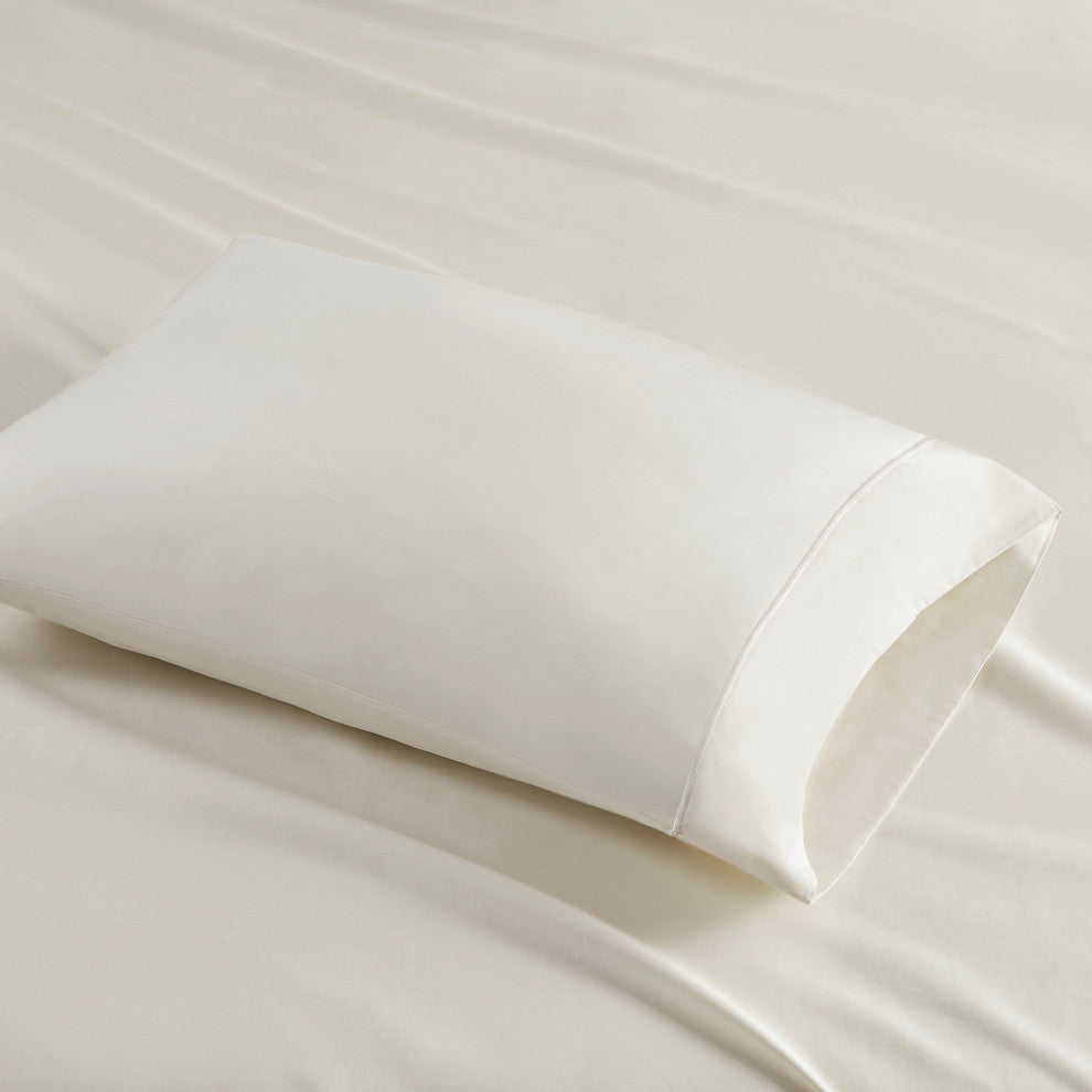 Croscill Sateen Weave 500TC 100% Egyptian Cotton Sheet Set, Ivory, King