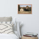 Patriotic Barn in Field Aged Effect Framed Photo Paper Wall Art Prints, White, 12" X 18"